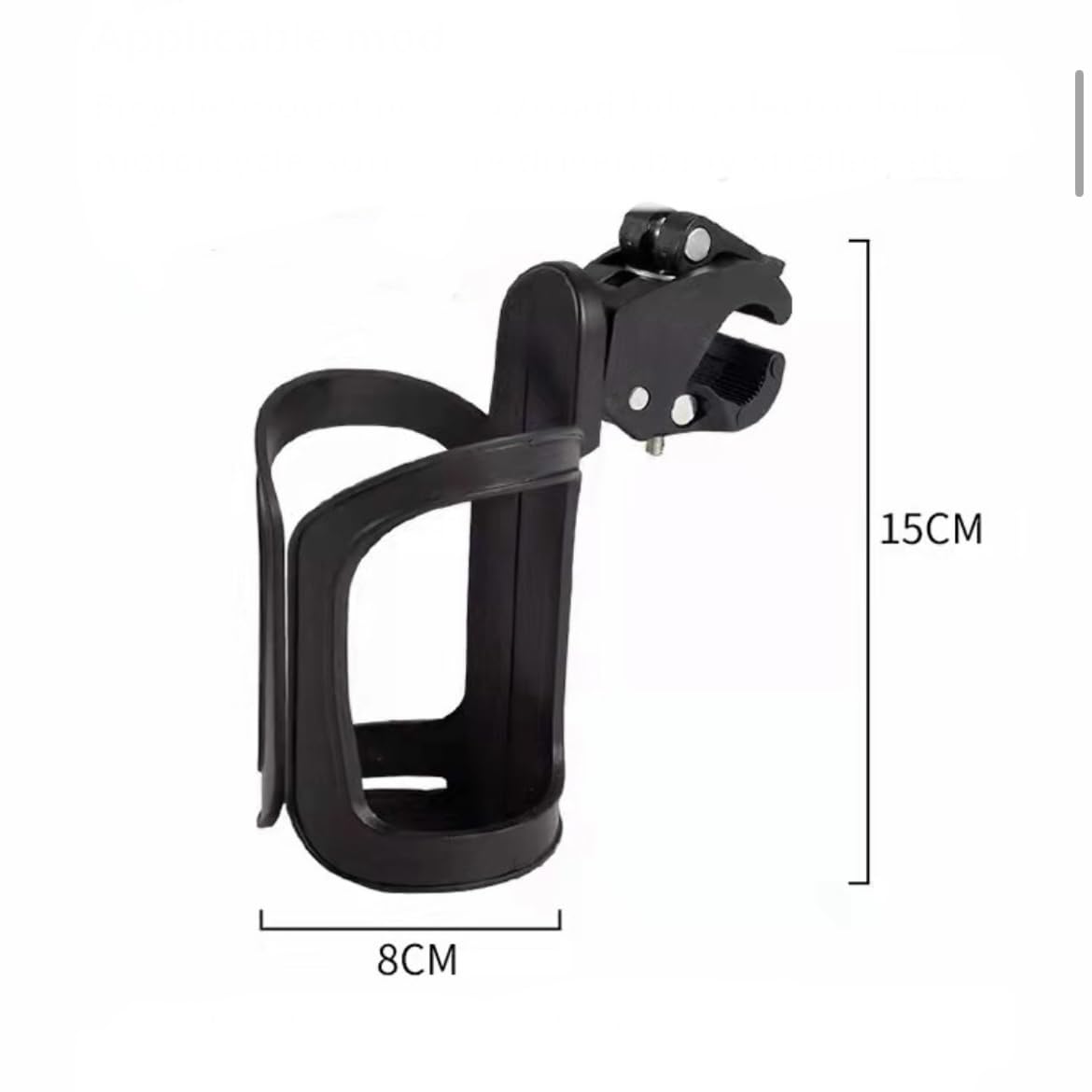 Orco Bike Bottle Holder, Black Bicycle Cup Holder 360 Degrees Rotation Cycling Water Bottle Cages; fit Bicycles, Mountain Bikes, Prams and Wheelchair