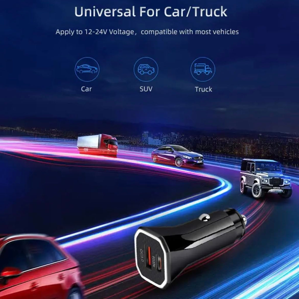 Car Charger, USB C Car Charger 20W PD3.0 5A Fast Charge Cigarette Lighter USB Charger, Metal USB Car Charger Adapter for iPhone 15 14 13 12 Pro Max Samsung etc
