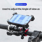 Orco Bike Phone Holder – One-Hand Operation Motorcycle Phone Mount, 360° Rotatable Bicycle Handlebar Clamp, Anti-Shake Shock-Absorbing Silicone for iPhone 14 13 12 Pro Max, Samsung, 3.5-6.8” Phones