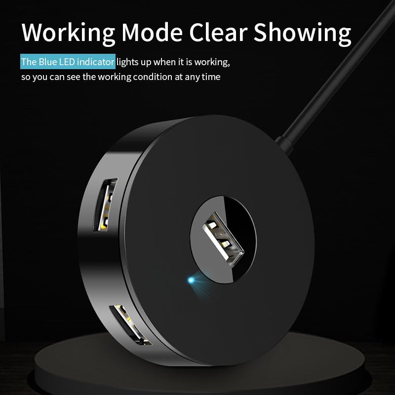 Orco USB 3.0 Hub, 4 Ports USB A Splitter Ultra Compact for Mouse, Keyboard, Flash Drive, U Disk, Printer Compatible with Laptop, Desktop PC, Xbox, PS5, and More