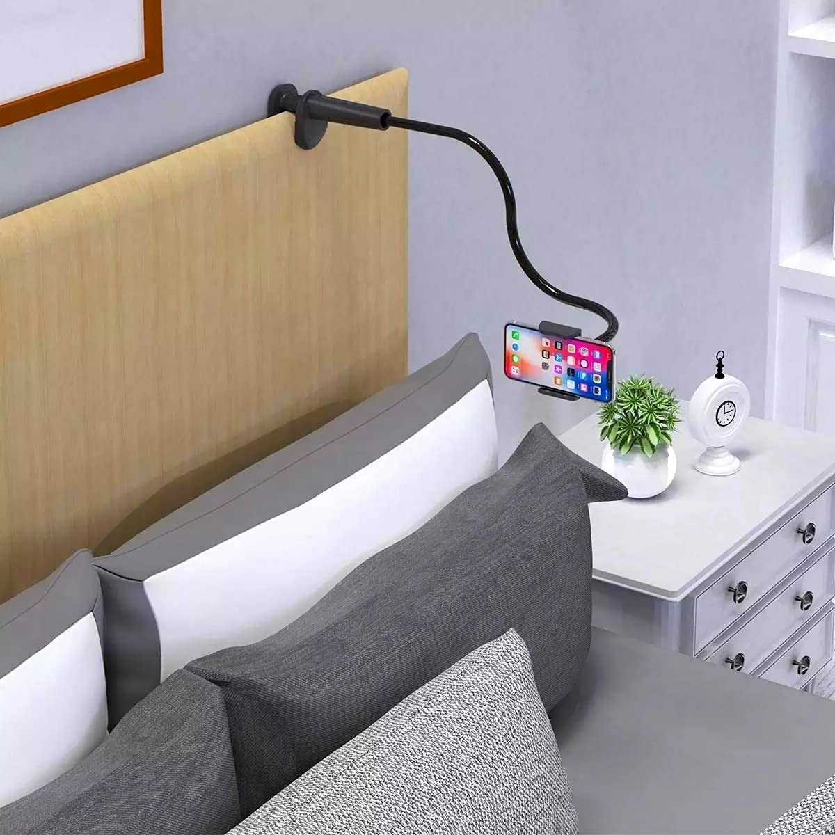 Orco Cell Phone Holder for Bed Desk Flexible Holder Gooseneck 360 Long Arm Clamp Bracket Mount Stand for iPhone 12 Mini, 12 Pro Max, 11 Pro, Xs XR X 8 7 6 Plus, Samsung S10 S9 S8, 4.7"-7.2"