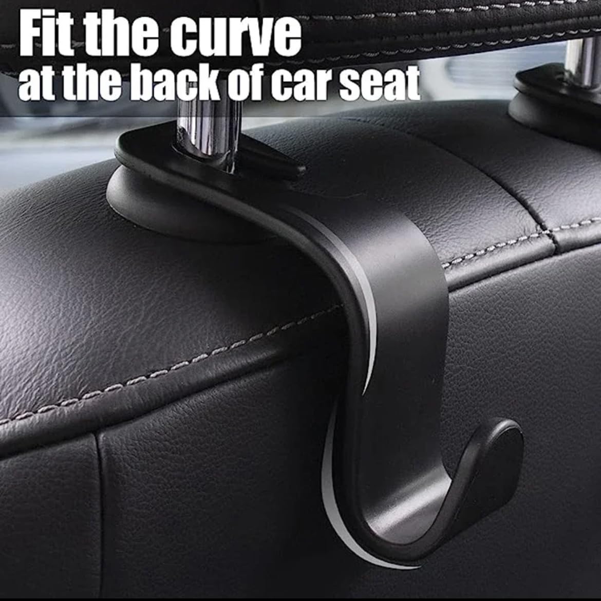 Orco 4 Pack Car Seat Headrest Hook Car Purse Hook for All Vehicle Car Handbag Clothes Coats Grocery Bags