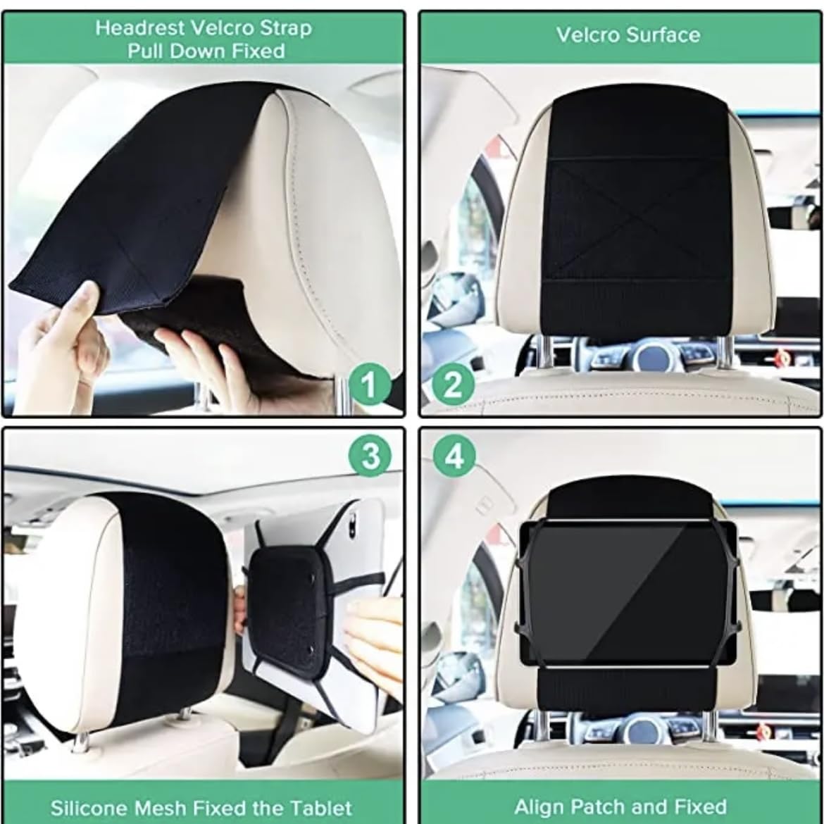 Orco Tablet Holder for Car iPad Holder for Back Seat for Kids Tablet Holder for Kids Kindle iPad Holder Headrest Tablet Mount iPad Accessories Fit 7~11" Devices
