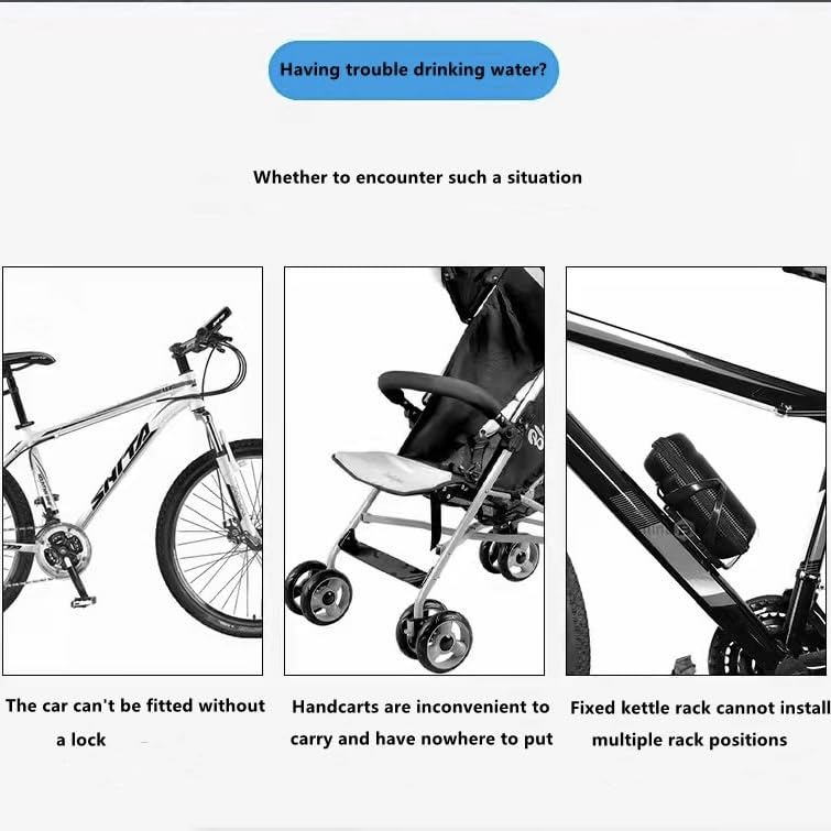 Orco Bike Bottle Holder, Black Bicycle Cup Holder 360 Degrees Rotation Cycling Water Bottle Cages; fit Bicycles, Mountain Bikes, Prams and Wheelchair