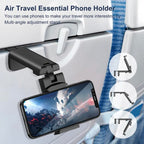 Orco Phone Stand Universal Mount Phone Holder 360 Degree Rotating Adjustable Phone Clamp Compatible with iPhone Android Phones Portable Phone Mount for Airplane Trays Desk Bed Cabinet