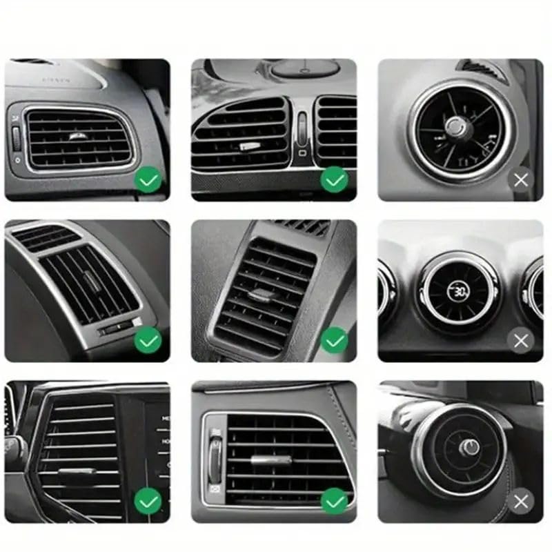 Orco Gravity Car Phone Holder – Ultra-Stable Air Vent Mount with Metal Hook Clip, 360° Rotation, One-Hand Auto-Clamping & Quick Release – Universal Fit for iPhone 15 14 13, Samsung, Pixel (4.0"-6.7")