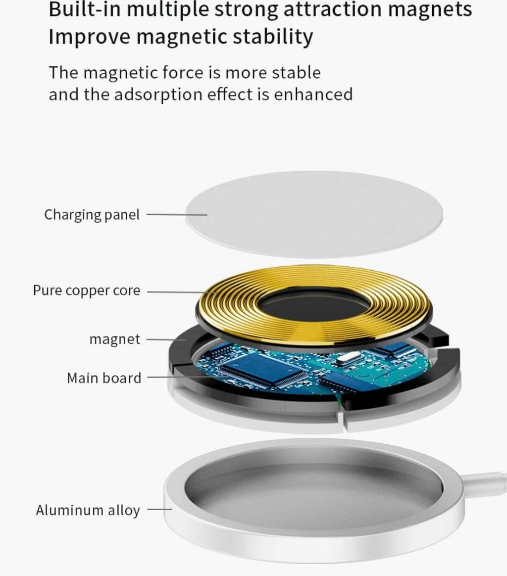 Orco Wireless Charger for iPhone Samsung, Qi-Certified Magnetic Charger15W Max for iPhone 13/13 Pro/12/11/SE 2020/AirPods/Galaxy S20