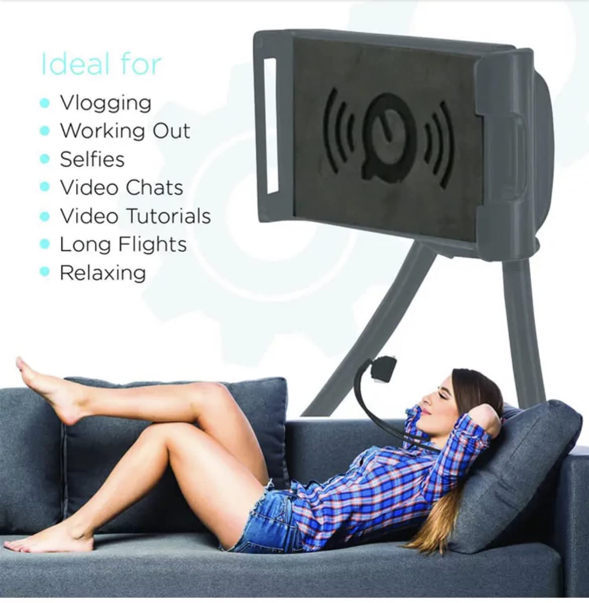 Orco Universal Smart Mobile Phone Stand Hang on Neck Cell Phone Mount Holder Flexible Lazy Bracket DIY Free Rotating for iPhone Samsung