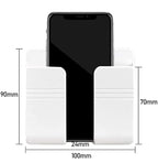 Orco2 Pcs Wall Mount Mobile Phone Charger Holder, 3M Adhesive Remote Wall Stand for Charger, Phone Holders for Kitchen Shower Bed Wall