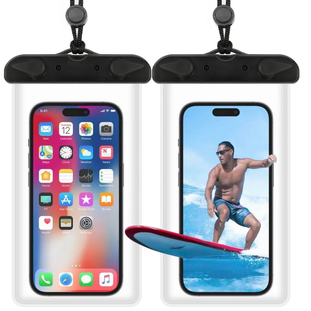 Orco 2 Pack Waterproof Phone Pouch IPX8 Universal Waterproof Phone Case Bag for Swimming, Adjustable Lanyard Underwater Phone Dry Bag for iPhone 15 14 13 12,Galaxy and Other Phones up to 7.2"