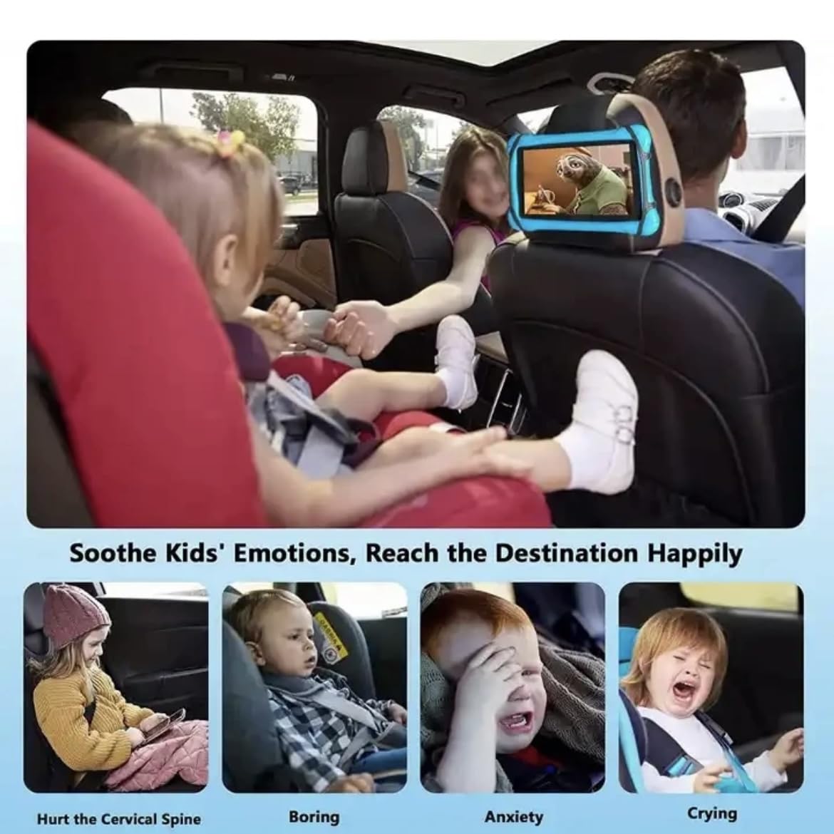 Orco Tablet Holder for Car iPad Holder for Back Seat for Kids Tablet Holder for Kids Kindle iPad Holder Headrest Tablet Mount iPad Accessories Fit 7~11" Devices