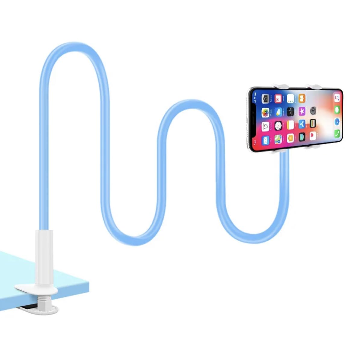 Orco Cell Phone Holder for Bed Desk Flexible Holder Gooseneck 360 Long Arm Clamp Bracket Mount Stand for iPhone 12 Mini, 12 Pro Max, 11 Pro, Xs XR X 8 7 6 Plus, Samsung S10 S9 S8, 4.7"-7.2"