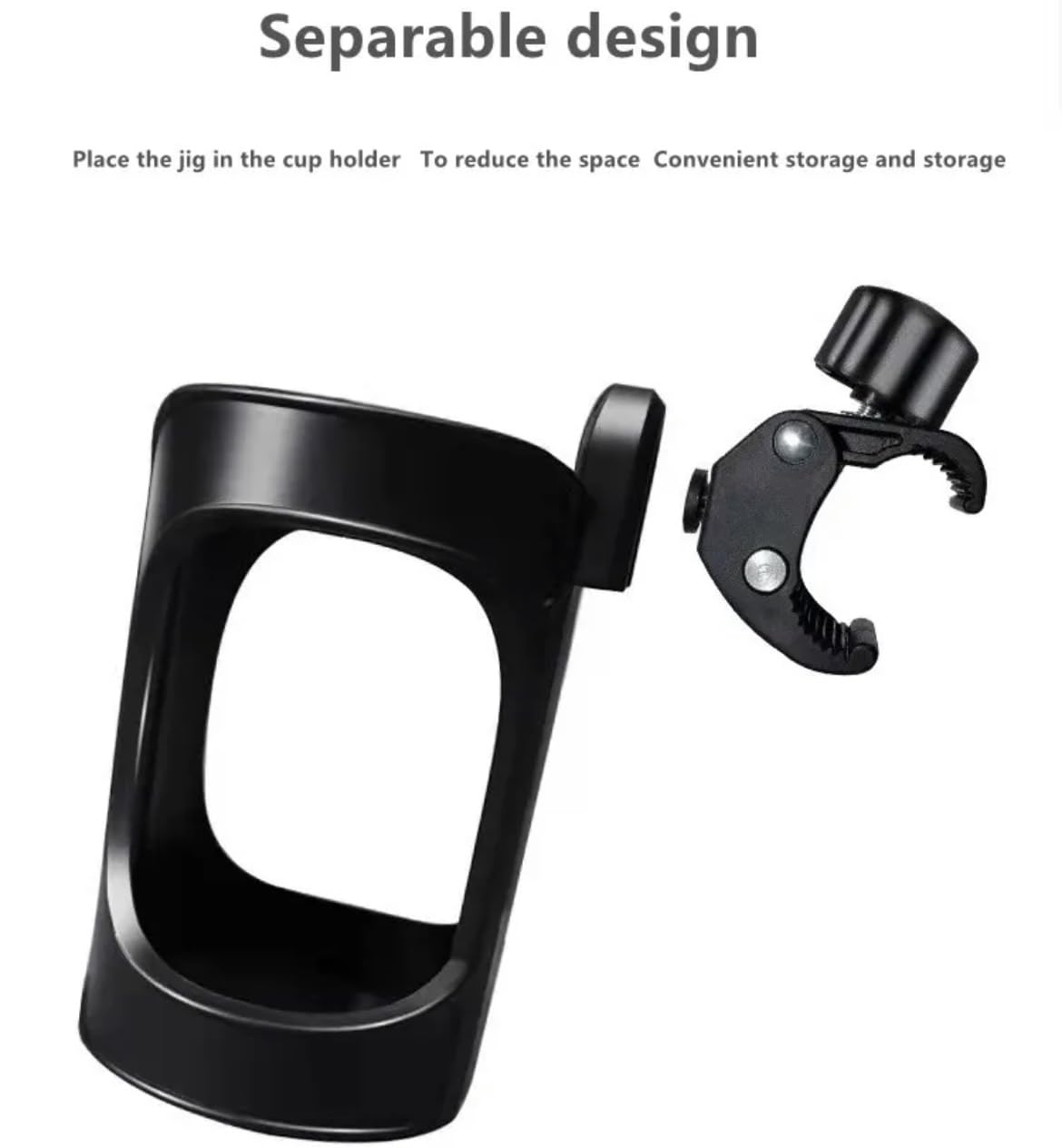 Orco Bike Bottle Holder, Black Bicycle Cup Holder 360 Degrees Rotation Cycling Water Bottle Cages; fit Bicycles, Mountain Bikes, Prams and Wheelchair