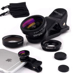 Orco 2 Pack Mobile Phone Camera Lens Kit With Fish Eye Lens +Macro Lens + Wide Angle Lens Compatible With iPhone,Samsung,Huawei,iPad,Sony,HTC,LG,etc
