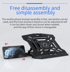 Orco Laptop Stand with Phone Holder and 360° Adjustability - Compatible with 13" to 17" Laptops/MacBooks