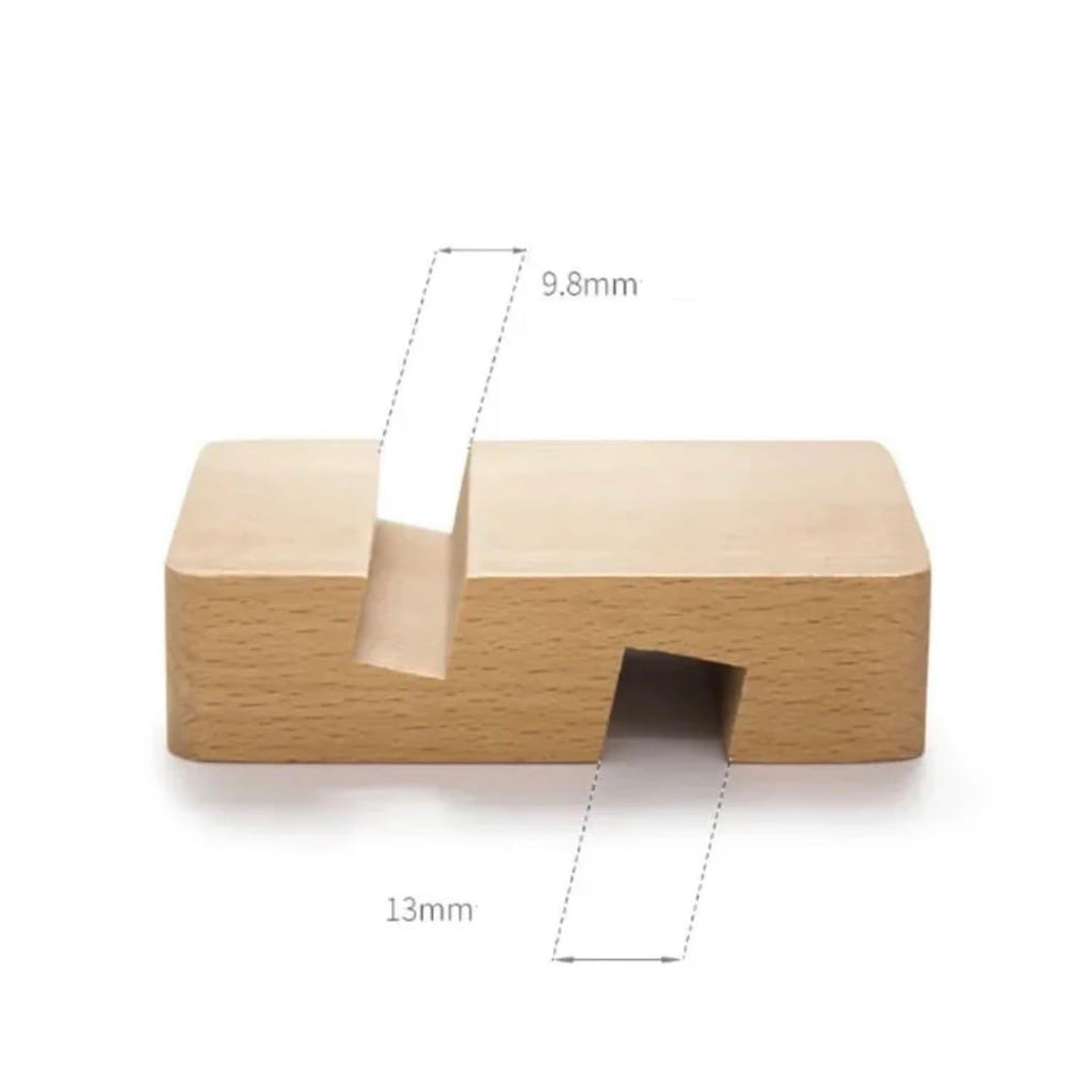 Orco 2 Pack Bamboo Tablet & Phone Stand - Double Slot Wooden Stand - Universal (4-7.9 inches) - Portable, Compact, Versatile