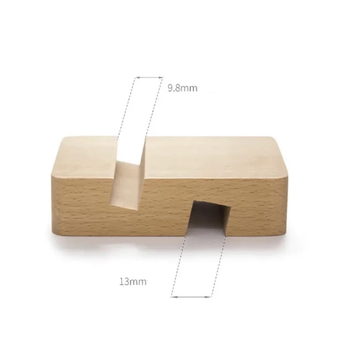 Orco 2 Pack Bamboo Tablet & Phone Stand - Double Slot Wooden Stand - Universal (4-7.9 inches) - Portable, Compact, Versatile
