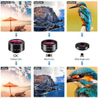Orco 2 Pack Mobile Phone Camera Lens Kit With Fish Eye Lens +Macro Lens + Wide Angle Lens Compatible With iPhone,Samsung,Huawei,iPad,Sony,HTC,LG,etc