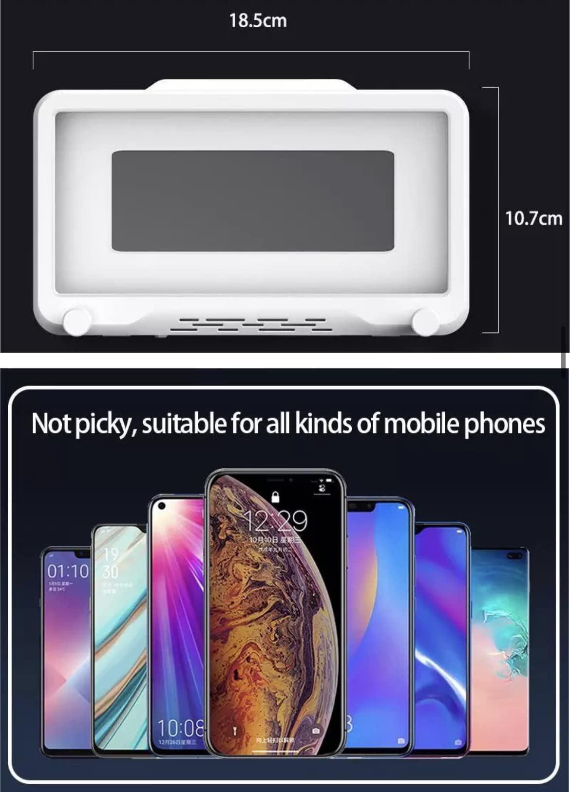Orco 360°+120° Rotating Shower Phone Holder Waterproof – Anti-Fog HD Touch Screen Wall Mount Case for iPhone 17 16 15 14 13 12 Pro Max, Samsung – Bathtub, Kitchen, Gym – Grey