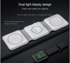 Orco 3 in 1 Wireless Charger for iPhone, Magnetic Foldable 3 in 1 Charging Station, Travel Charger Stand for Multiple Devices for iPhone 15/14/13/12 Series, AirPods, iWatch
