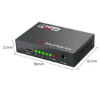 4K HDMI Splitter 1 in 4 Out, MT-VIKI 1x4 HDMI Distributor Powered Mirror/Duplicate Hub, Supports 4K@30Hz, 1080P, 3D, HDCP 1.4 for PS5, Xbox, Blu-ray, Laptop to 4 Monitors/HDTVs, Includes UK Power