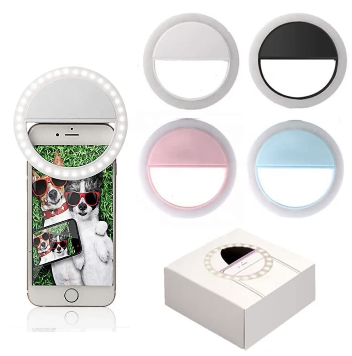 Orco Selfie Ring Light, New Version - 36 LED Universal Clip-on Phone Ring Light with 3 Level Brightness