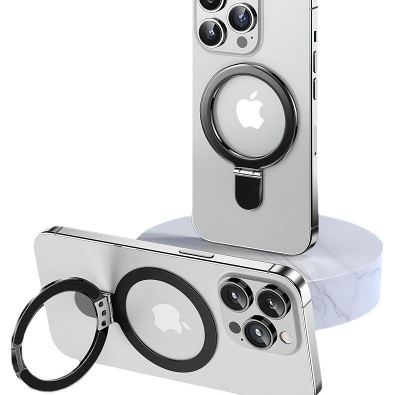 Orco Phone Ring Holder Grip for MagSafe, 360° Rotation Magnetic Cell Phone Grip Stand Two-Sided Magnetic Compatible with iPhone 17 16 15 14 13 12 Pro Max fits MagSafe Accessories