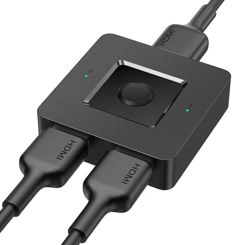 Orco 4K@60Hz HDMI Switch Bi-Directional, Aluminum HDMI Splitter 2 in 1 Out or 1 in 2 Out, Support 4K 3D 1080P, Switcher for PS5, PS4, Xbox, Roku, Apple TV, HDTV, Monitor