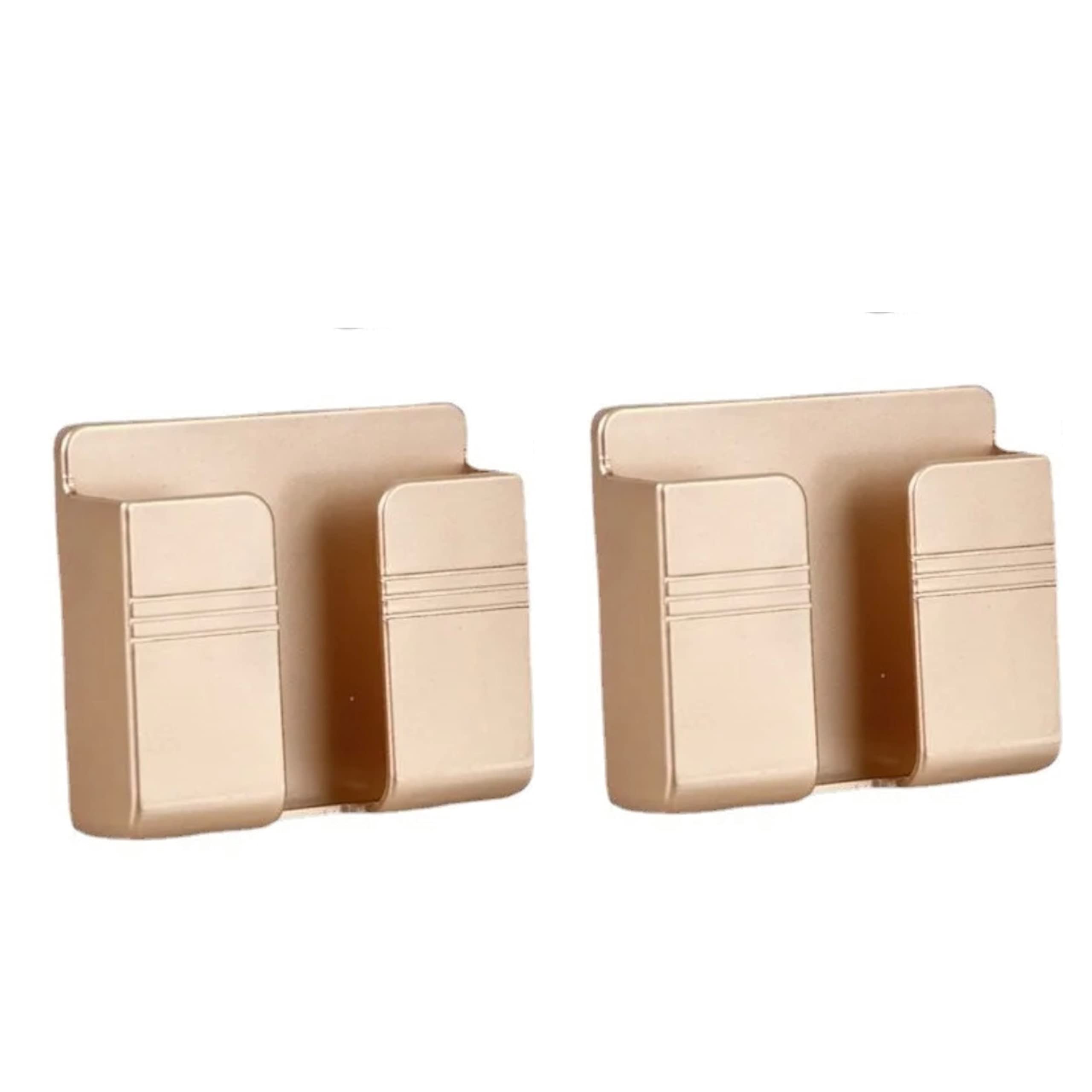 Orco2 Pcs Wall Mount Mobile Phone Charger Holder, 3M Adhesive Remote Wall Stand for Charger, Phone Holders for Kitchen Shower Bed Wall