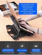 Orco Laptop Stand with Phone Holder and 360° Adjustability - Compatible with 13" to 17" Laptops/MacBooks