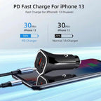 Car Charger, USB C Car Charger 20W PD3.0 5A Fast Charge Cigarette Lighter USB Charger, Metal USB Car Charger Adapter for iPhone 15 14 13 12 Pro Max Samsung etc