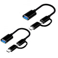 Orco 2 Pack, 2-in-1 USB C/Micro to USB Adapter, USB C to USB, OTG Adapter Cable, USB C to A Male to Female Adapter, Compatible with MacBook 2019 2018 2017, Android Samsung Galaxy and More