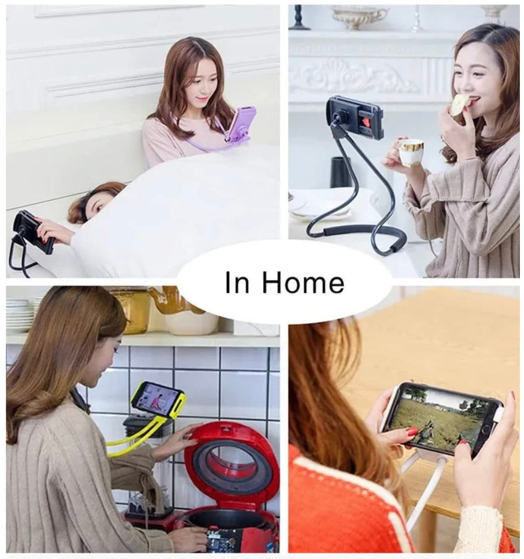 Orco Universal Smart Mobile Phone Stand Hang on Neck Cell Phone Mount Holder Flexible Lazy Bracket DIY Free Rotating for iPhone Samsung