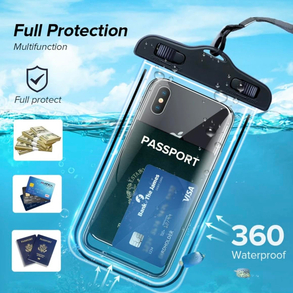 Orco 2 Pack Waterproof Phone Pouch IPX8 Universal Waterproof Phone Case Bag for Swimming, Adjustable Lanyard Underwater Phone Dry Bag for iPhone 15 14 13 12,Galaxy and Other Phones up to 7.2"