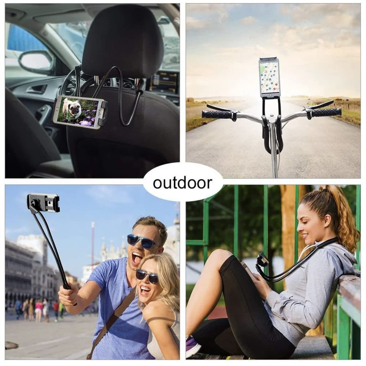 Orco Universal Smart Mobile Phone Stand Hang on Neck Cell Phone Mount Holder Flexible Lazy Bracket DIY Free Rotating for iPhone Samsung