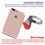 Orco 3 in 1 Universal Phone Ring Kickstand and Grip Holder - Anti-Slip Car Vent Mount for Smartphones and Tablets