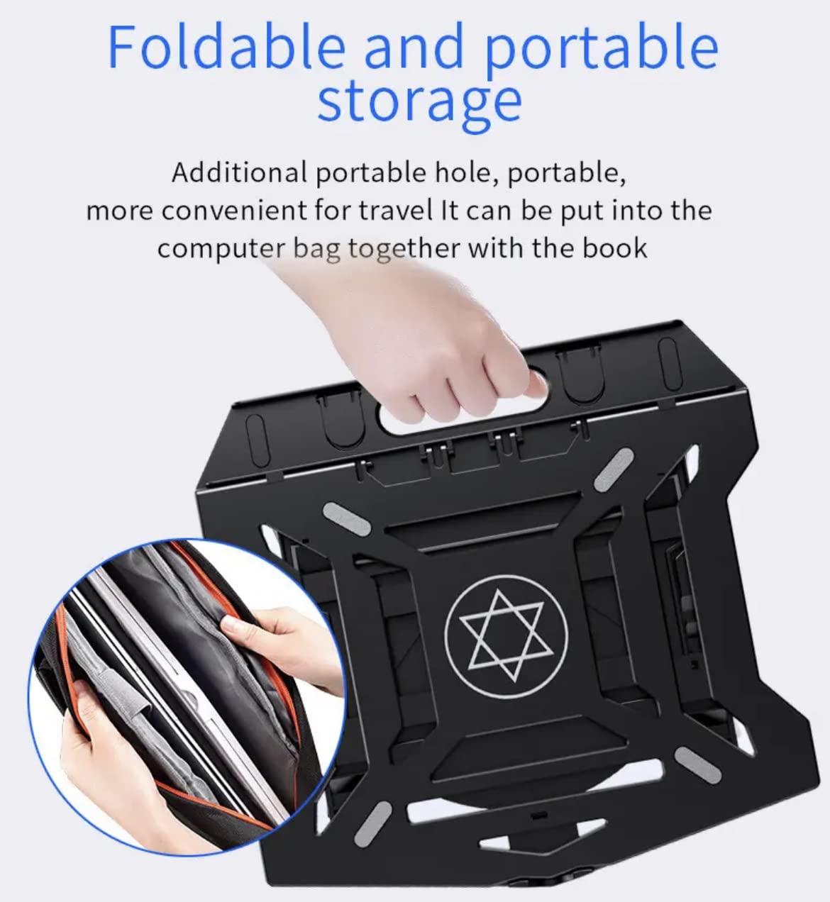 Orco Laptop Stand with Phone Holder and 360° Adjustability - Compatible with 13" to 17" Laptops/MacBooks