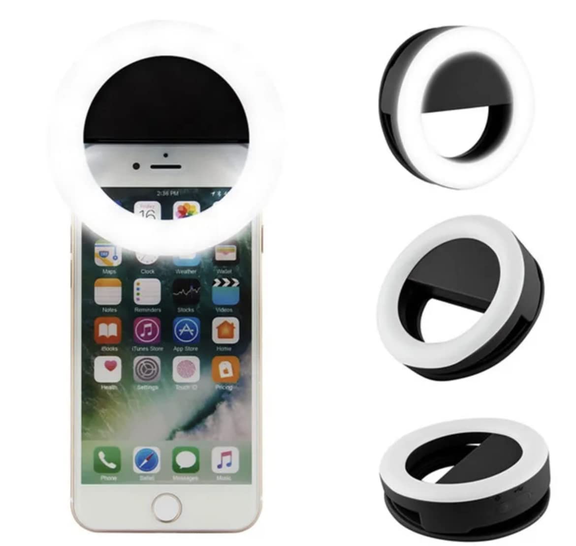 Orco Selfie Ring Light, New Version - 36 LED Universal Clip-on Phone Ring Light with 3 Level Brightness