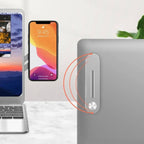 Orco 2 Pack Adjustable Magnetic Phone Holder for Laptop Screen Aluminum Slim Monitor Side Mount Clip for All Phones Portable Foldable Computer Expansion Bracket