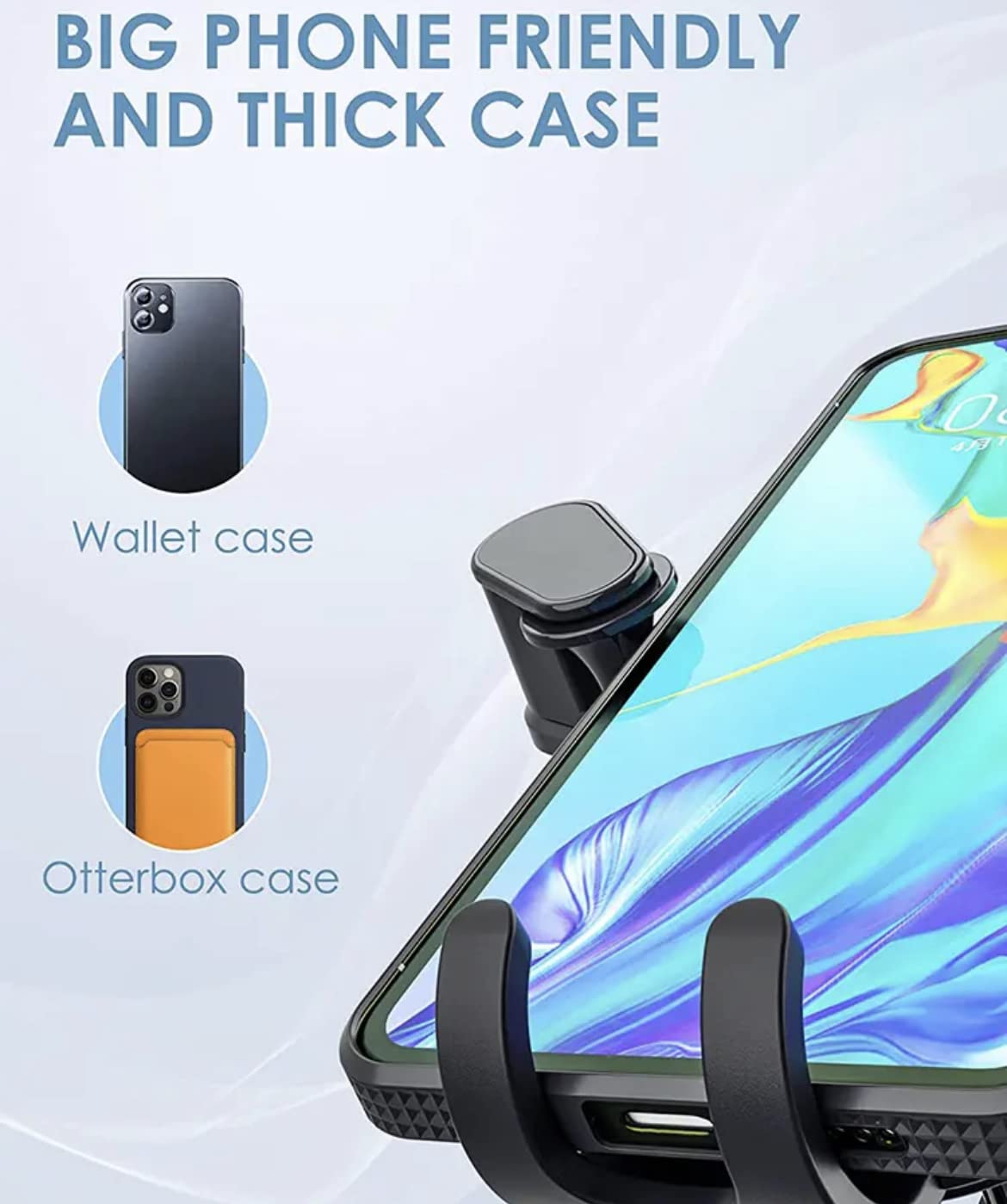Orco Gravity Car Phone Holder - Upgraded Hook Clip Air Vent Mount with One-Button Quick Release & 360° Rotation - Stable Hands-Free Cradle for iPhone 16/15/14 Pro Max, Samsung S24/S23, 4.0-6.7" Phones