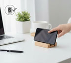 Orco 2 Pack Bamboo Tablet & Phone Stand - Double Slot Wooden Stand - Universal (4-7.9 inches) - Portable, Compact, Versatile