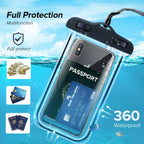Orco 2 Pack Waterproof Phone Pouch IPX8 Universal Waterproof Phone Case Bag for Swimming, Adjustable Lanyard Underwater Phone Dry Bag for iPhone 15 14 13 12,Galaxy and Other Phones up to 7.2"