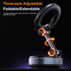 Orco Vacuum Magnetic Phone Holder for Car - Suction Phone Mount 360°Rotatable Foldable Portable Strong Magnet Stand for iPhone17/16/15/14/13/12 Pro/Pro Max on Mirror, Windscreens