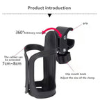 Orco Bike Bottle Holder, Black Bicycle Cup Holder 360 Degrees Rotation Cycling Water Bottle Cages; fit Bicycles, Mountain Bikes, Prams and Wheelchair