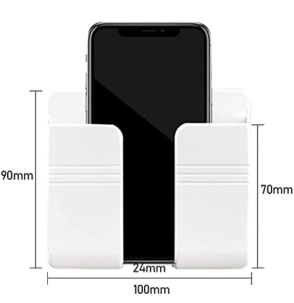 Orco2 Pcs Wall Mount Mobile Phone Charger Holder, 3M Adhesive Remote Wall Stand for Charger, Phone Holders for Kitchen Shower Bed Wall