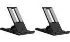 Orco 2 Pack Foldable Portable iPad Stand, Adjustable Tablet Holder for 4-13 Inch Devices - Ergonomic Desk Accessories Compatible with iPad 10.9-12.9, iPhone 15 Pro Max, Galaxy Tab, Switch