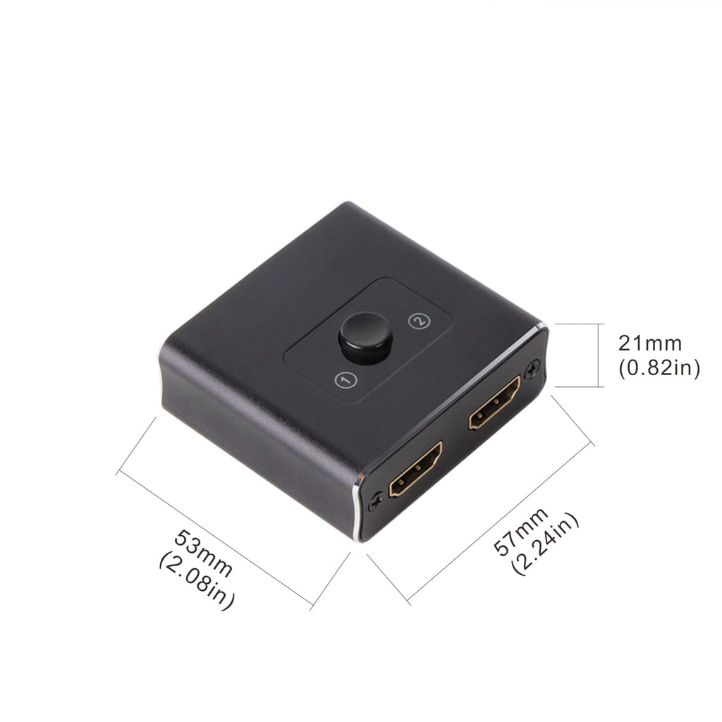 Orco 4K@60Hz HDMI Switch Bi-Directional, Aluminum HDMI Splitter 2 in 1 Out or 1 in 2 Out, Support 4K 3D 1080P, Switcher for PS5, PS4, Xbox, Roku, Apple TV, HDTV, Monitor