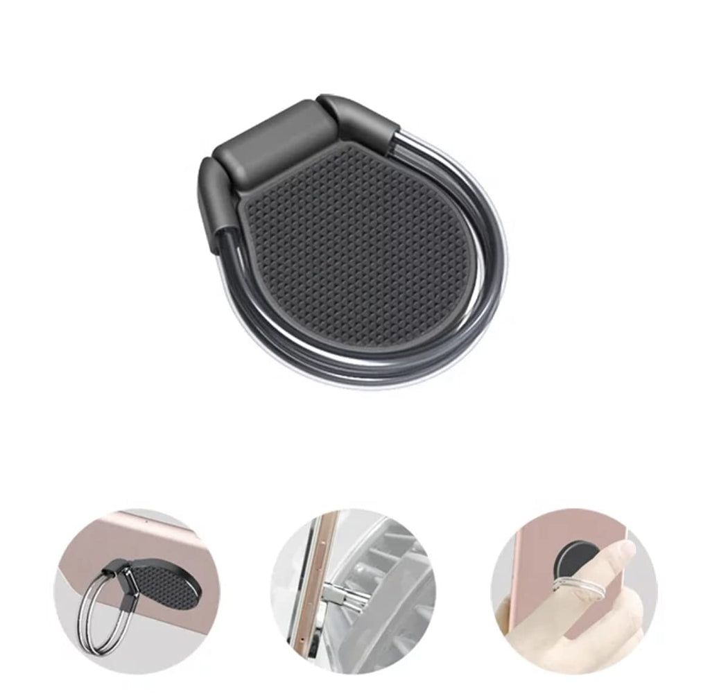 Orco 3 in 1 Universal Phone Ring Kickstand and Grip Holder - Anti-Slip Car Vent Mount for Smartphones and Tablets