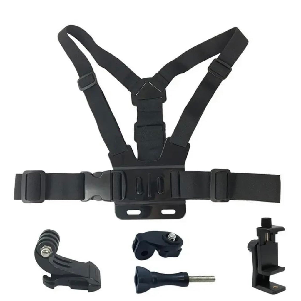 ORCO Chest Mount Harness and Backpack Shoulder Strap Mount with 360° Rotating Phone Clip for Action Cameras and Smartphones (4-7 inches), Adjustable POV Filming Accessories for Hiking and Cycling
