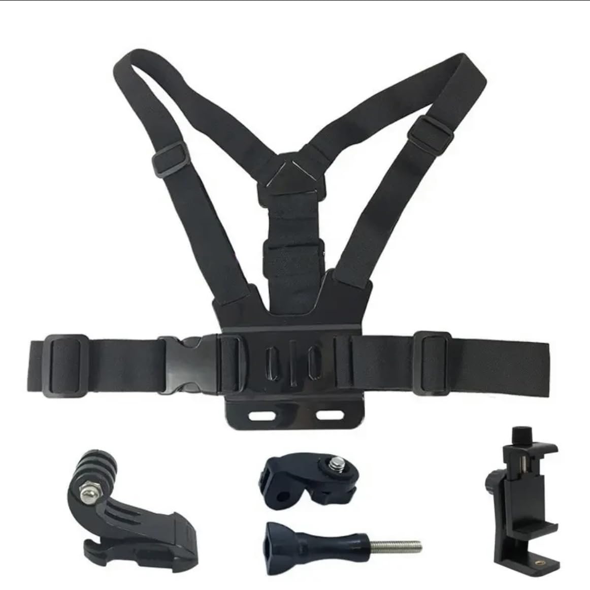 ORCO Chest Mount Harness and Backpack Shoulder Strap Mount with 360° Rotating Phone Clip for Action Cameras and Smartphones (4-7 inches), Adjustable POV Filming Accessories for Hiking and Cycling
